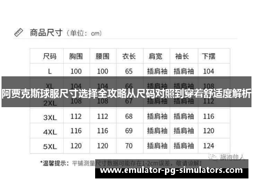 阿贾克斯球服尺寸选择全攻略从尺码对照到穿着舒适度解析 阿贾克斯球服尺寸选择全攻略从尺码对照到穿着舒适度解析