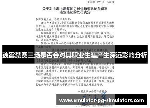 魏震禁赛三场是否会对其职业生涯产生深远影响分析